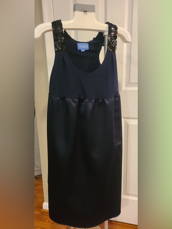 Simply Vera Vera Wang Dresses & Skirts - Simply Vera Vera Wang Navy and Black Midi Dress with Embellished Straps